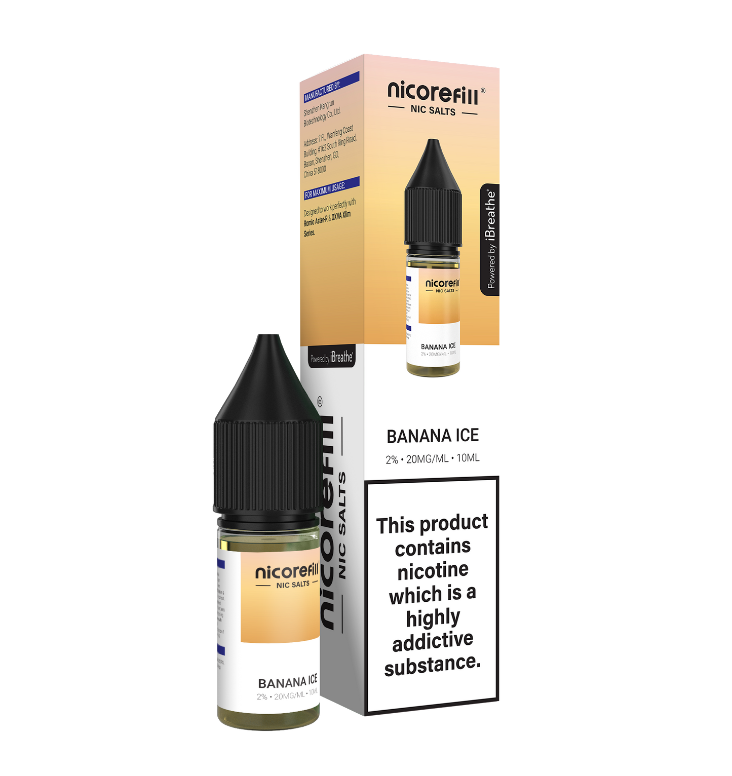 Nicorefill Banana Ice 10ml Nic Salt (Pack of 10)