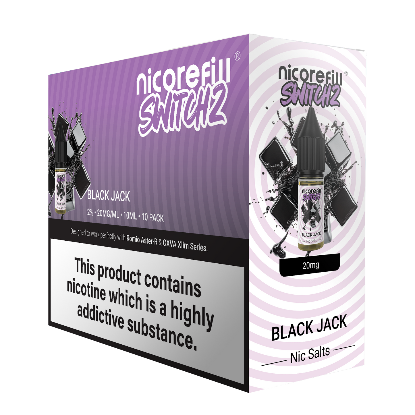 Switch2 Black Jack 10ml Nic Salt (Pack of 10)
