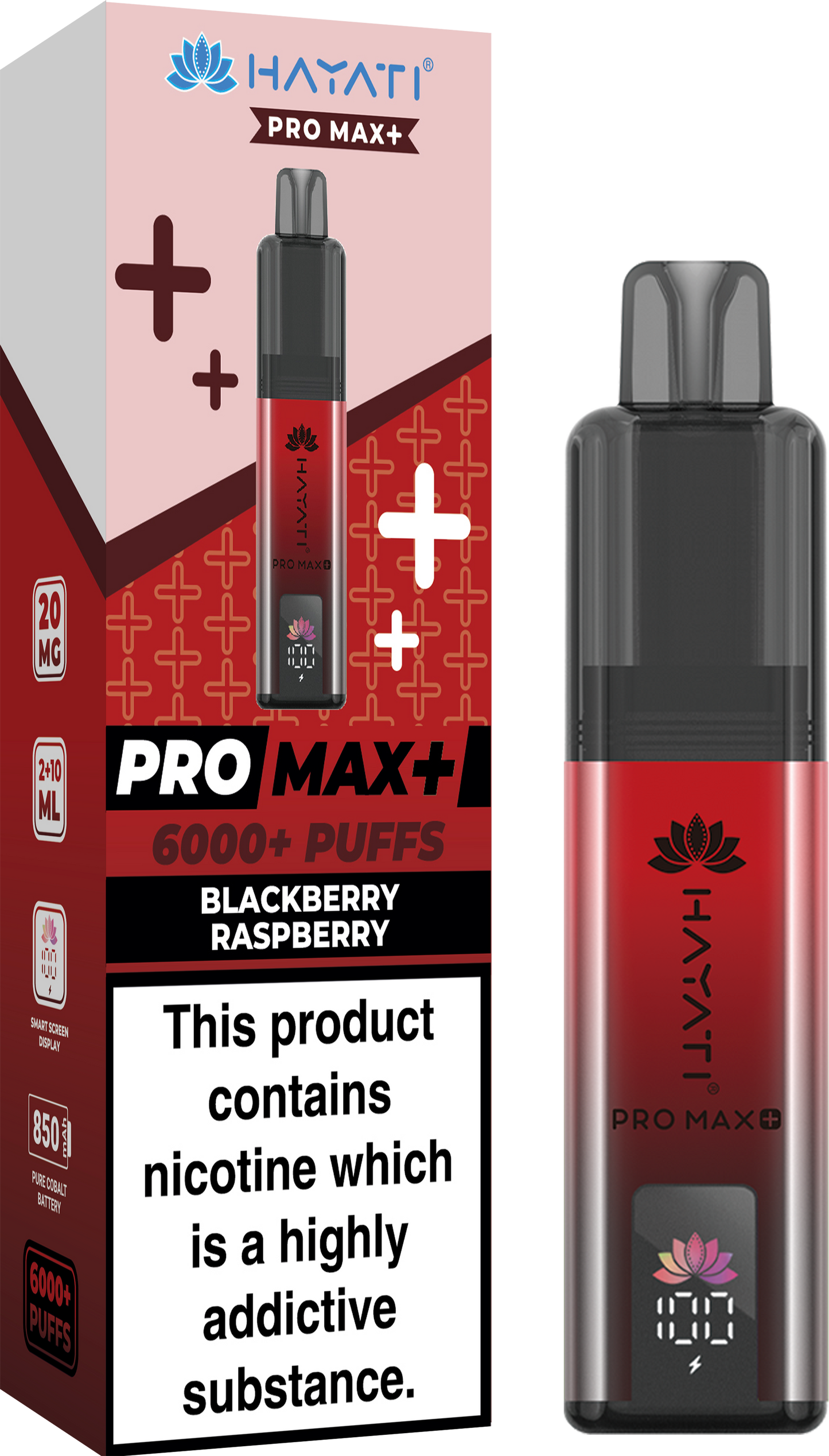 Hayati Pro Max+ 6000 - Blackberry Raspberry 20mg (Pack of 5)