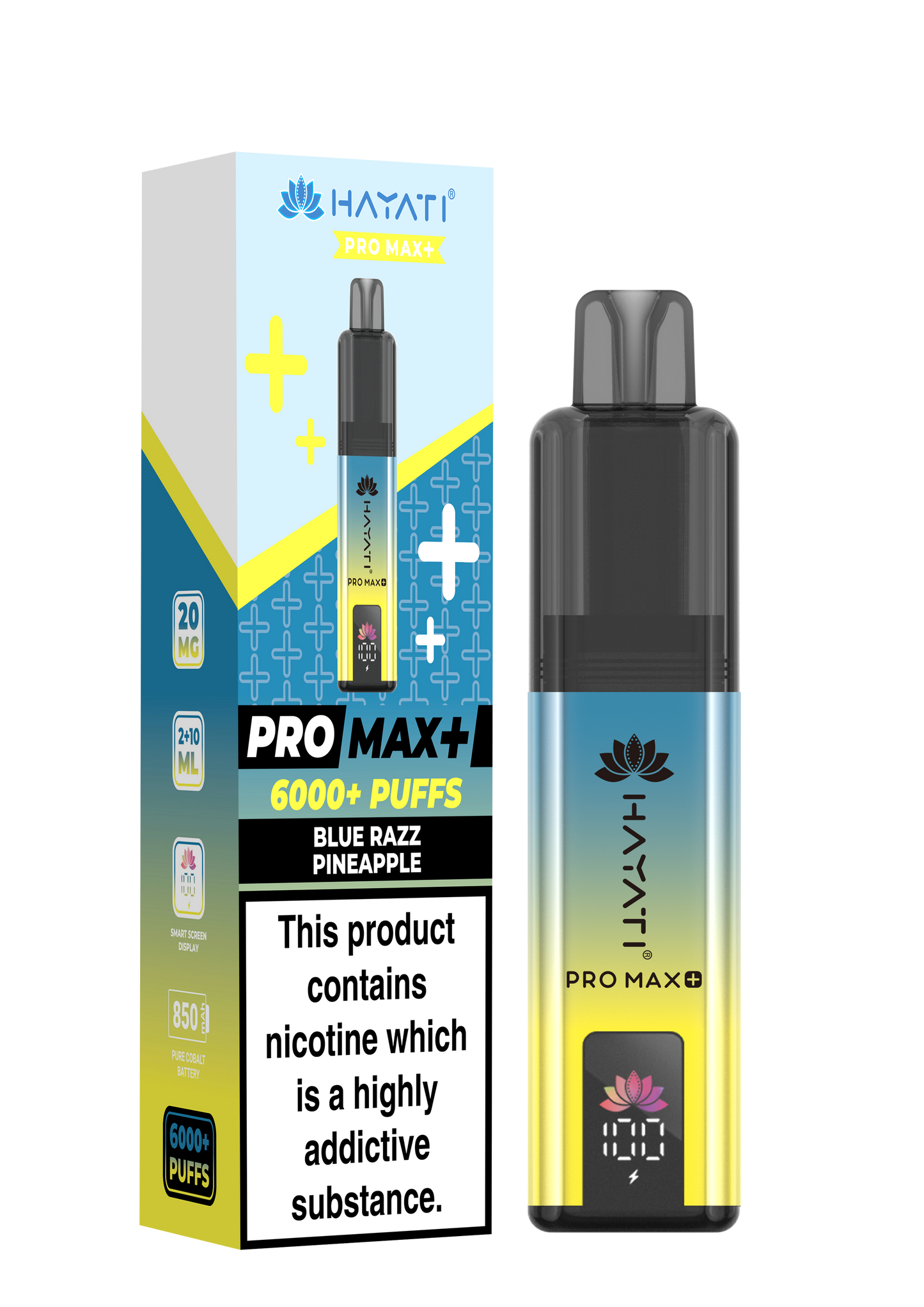 Hayati Pro Max+ 6000 - Blue Razz Pineapple 20mg (Pack of 5)