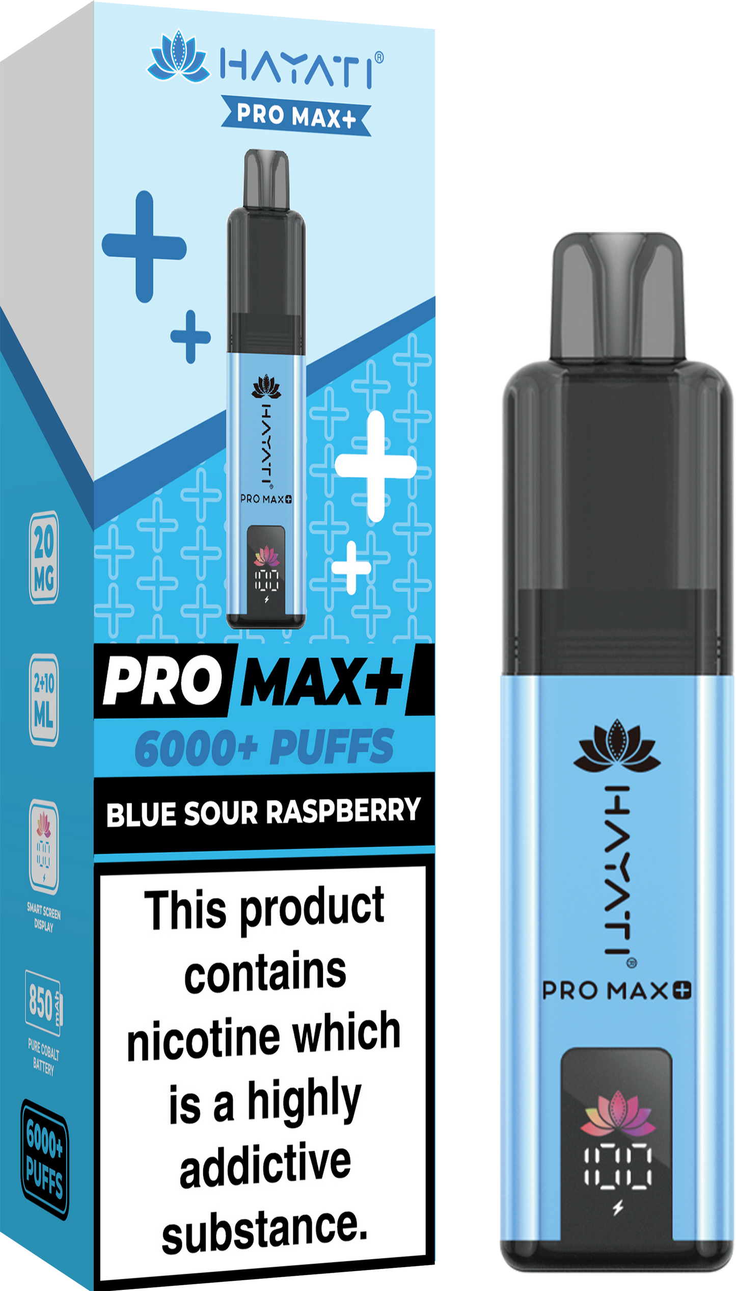 Hayati Pro Max+ 6000 - Blue Sour Raspberry 20mg (Pack of 5)