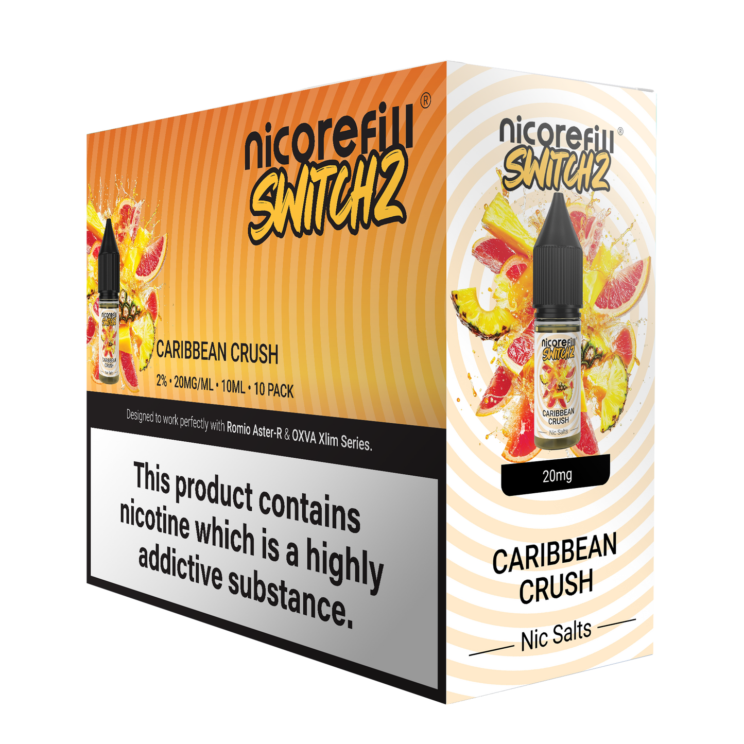 Switch2 Caribbean Crush 10ml Nic Salt (Pack of 10)