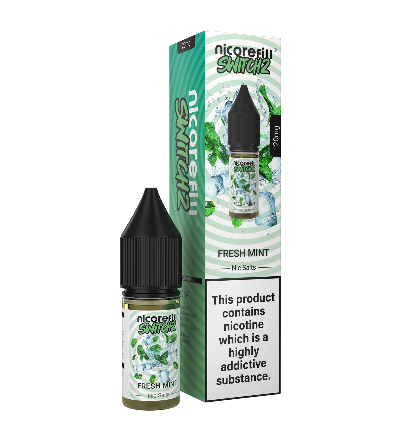 Switch2 Fresh Mint 10ml Nic Salt (Pack of 10)