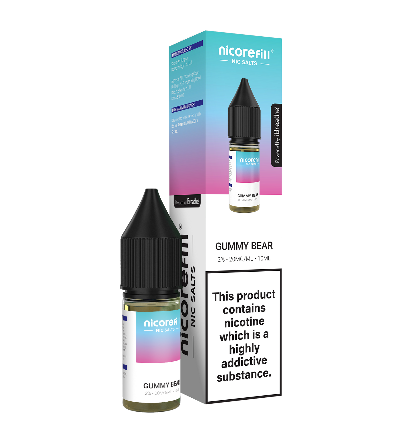 Nicorefill Gummy Bear 10ml Nic Salt (Pack of 10)