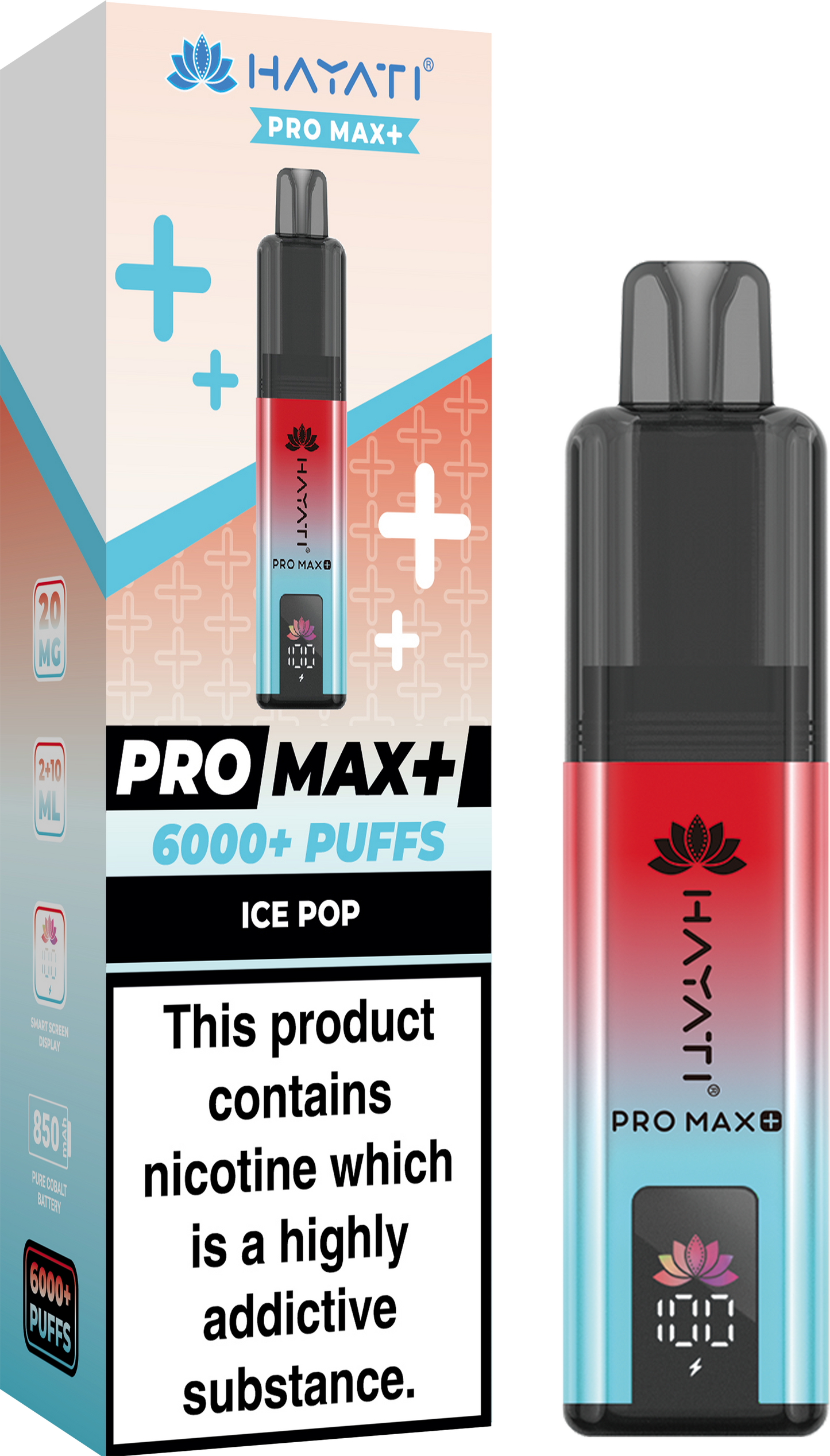 Hayati Pro Max+ 6000 - Ice Pop 20mg (Pack of 5)
