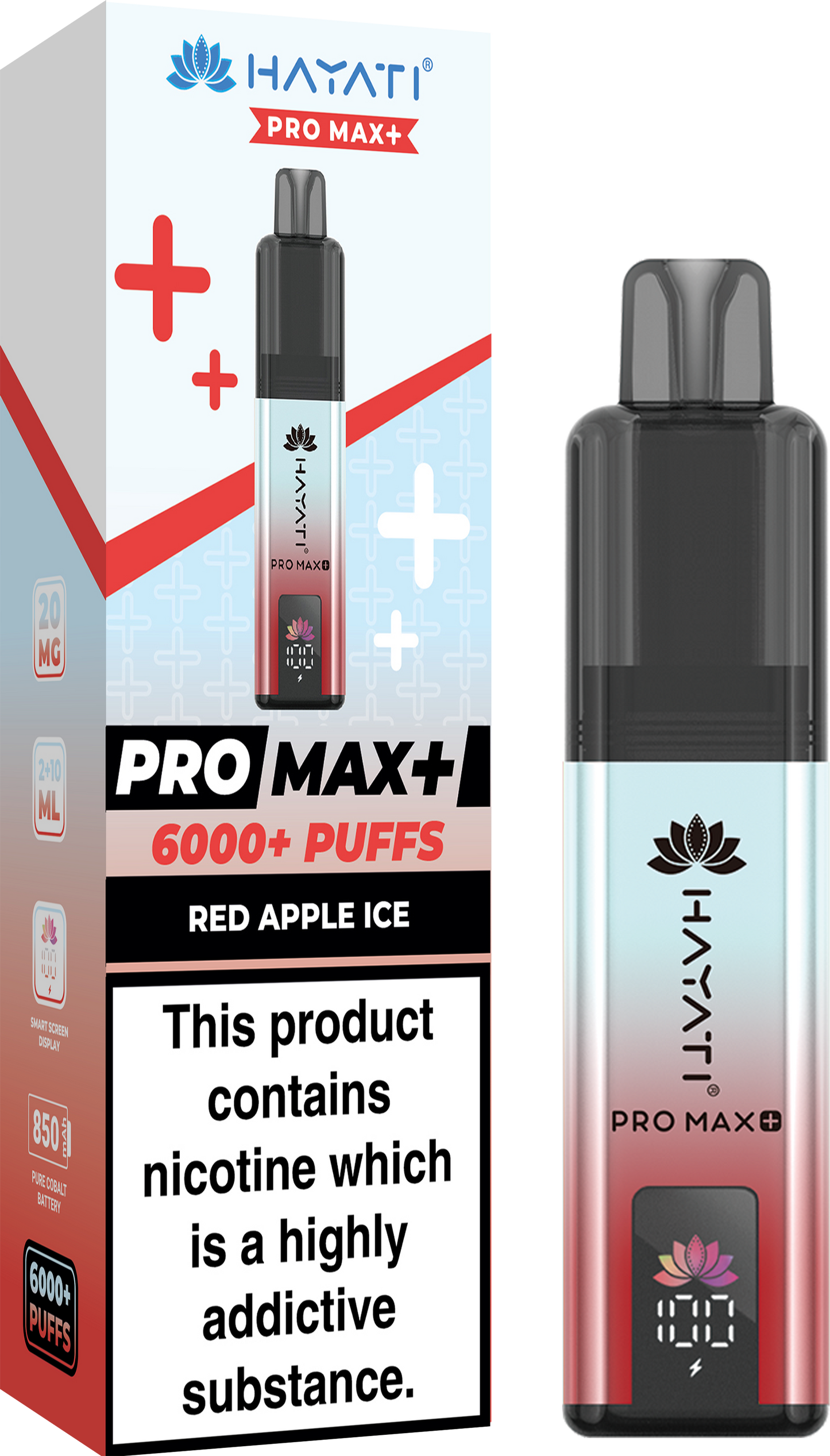 Hayati Pro Max+ 6000 - Red Apple Ice 20mg (Pack of 5)