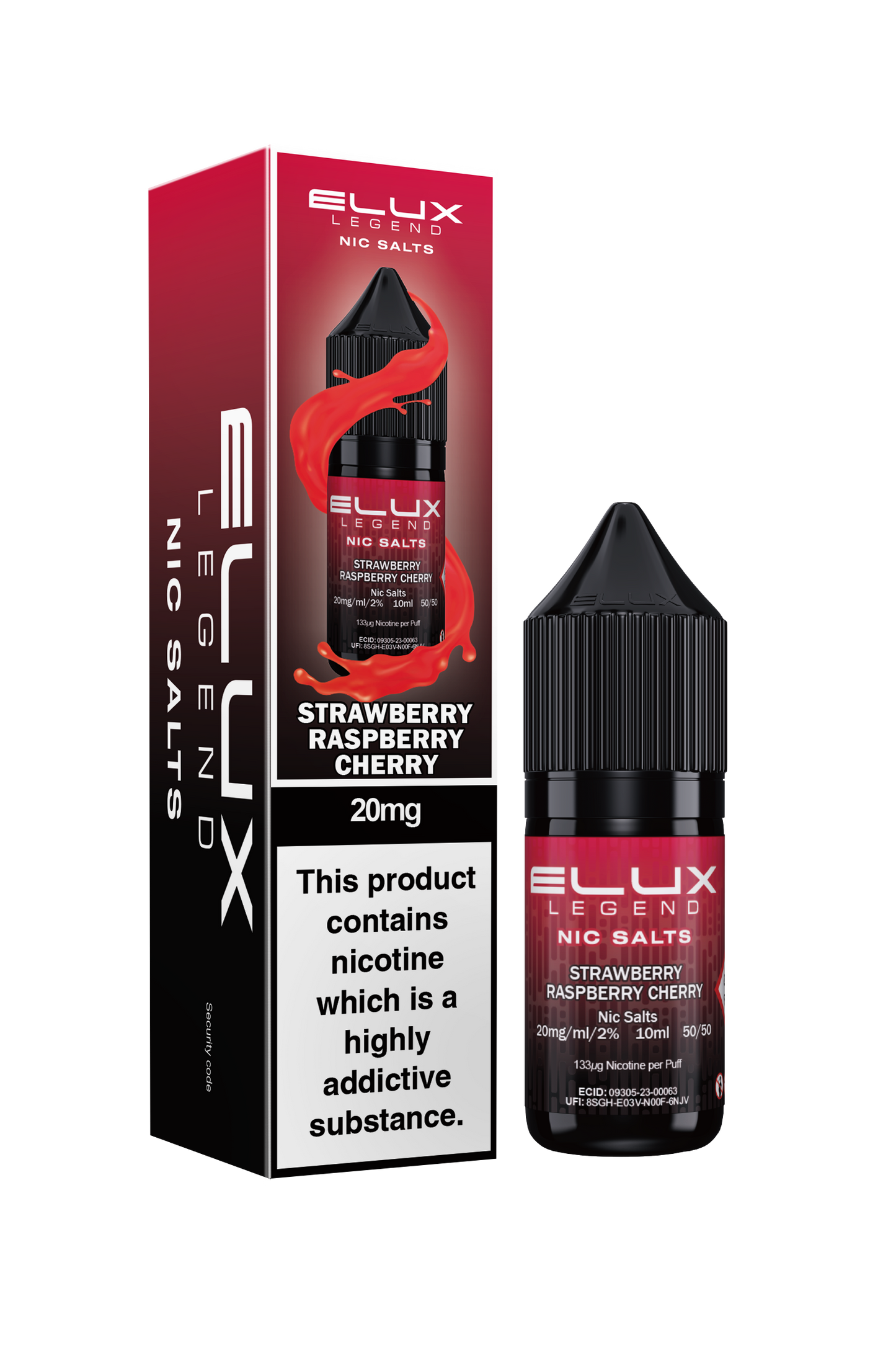 ELUX Legend - Strawberry Raspberry Cherry - 10ml Nic Salts (Pack of 10)