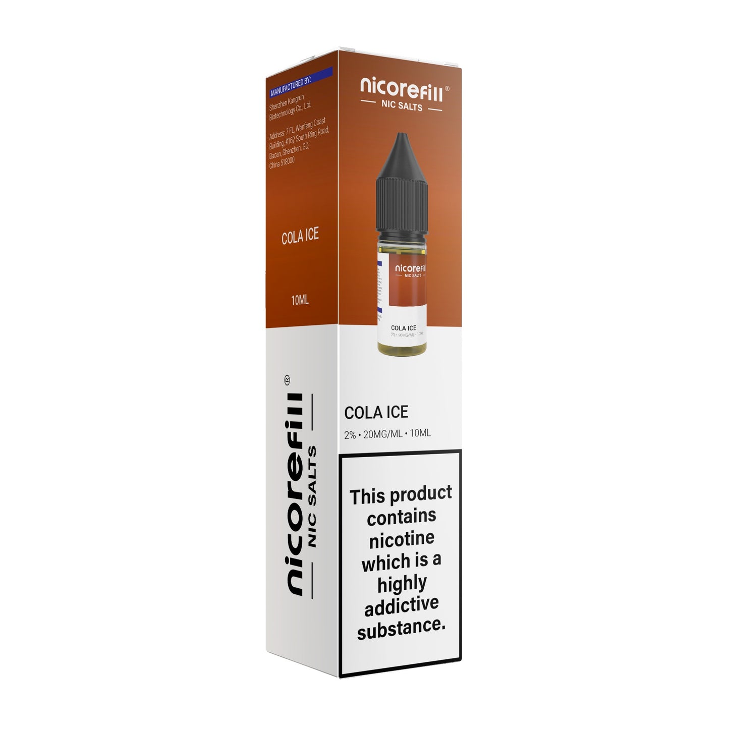 Nicorefill Cola Ice 10ml Nic Salt (Pack of 10)