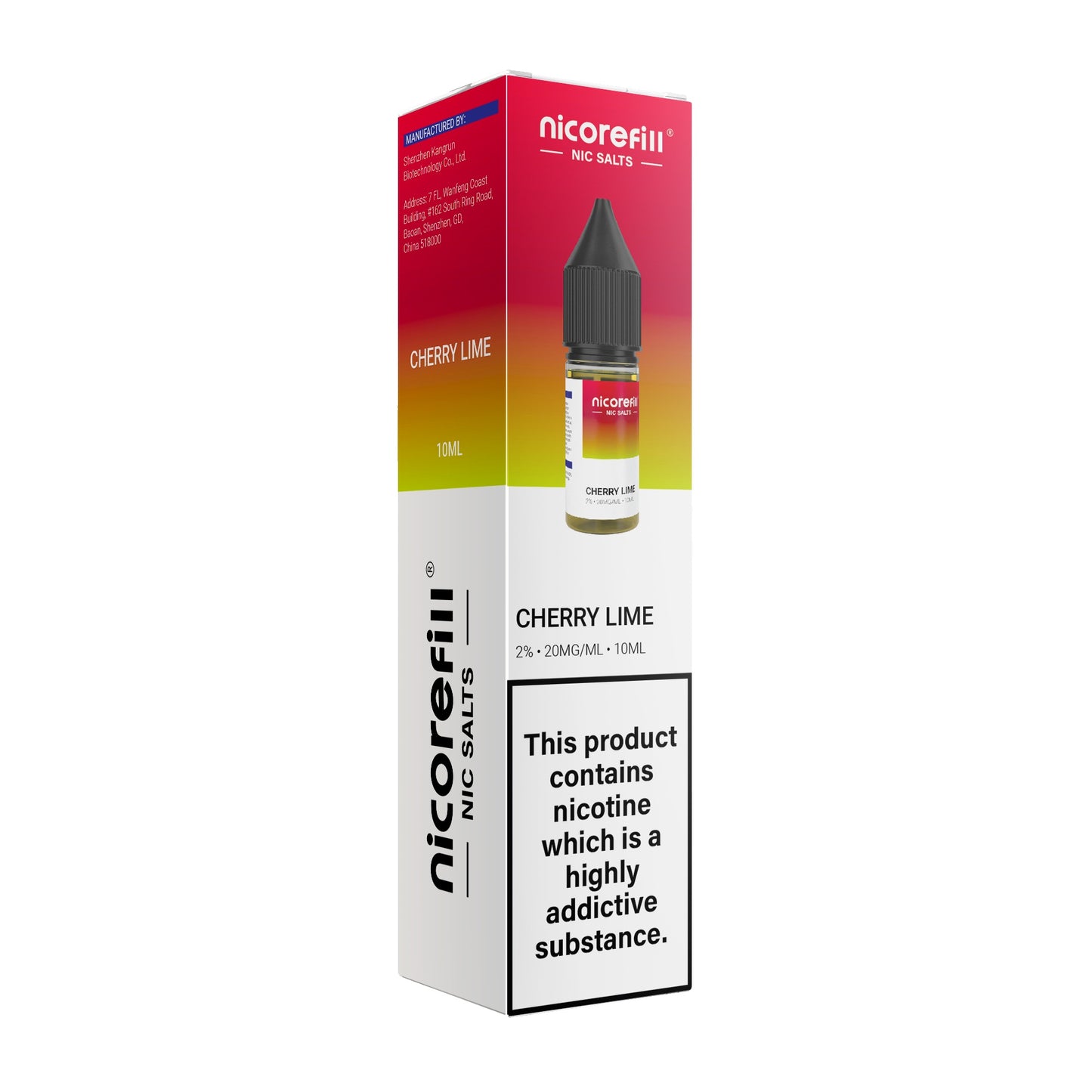 Nicorefill Cherry Lime 10ml Nic Salt (Pack of 10)