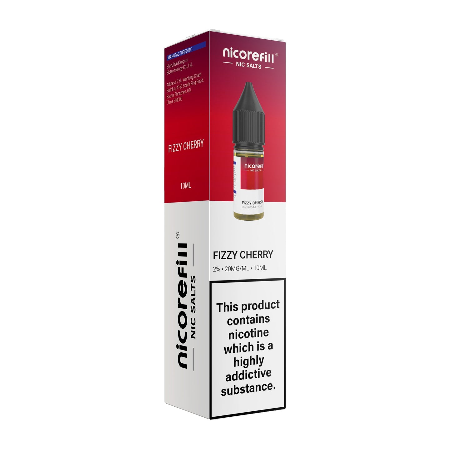 Nicorefill Fizzy Cherry 10ml Nic Salt (Pack of 10)