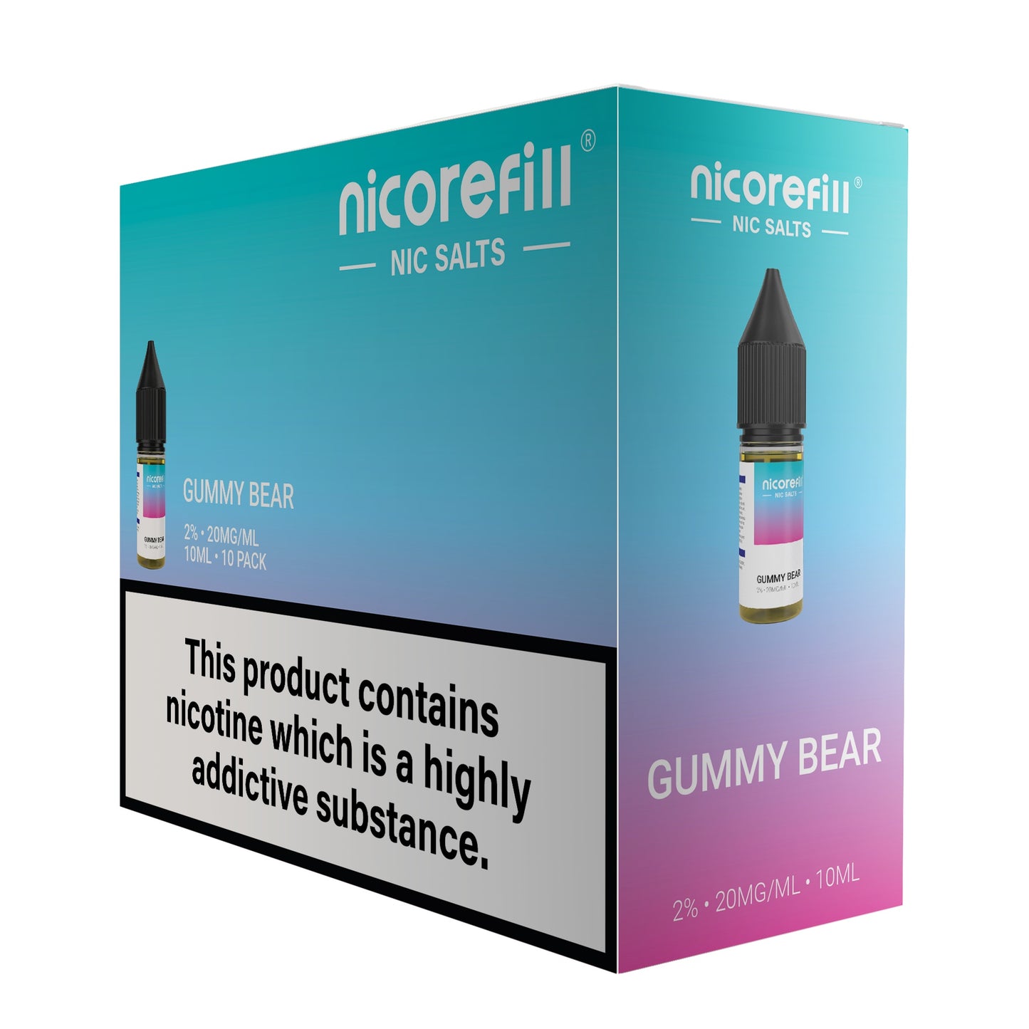 Nicorefill Gummy Bear 10ml Nic Salt (Pack of 10)