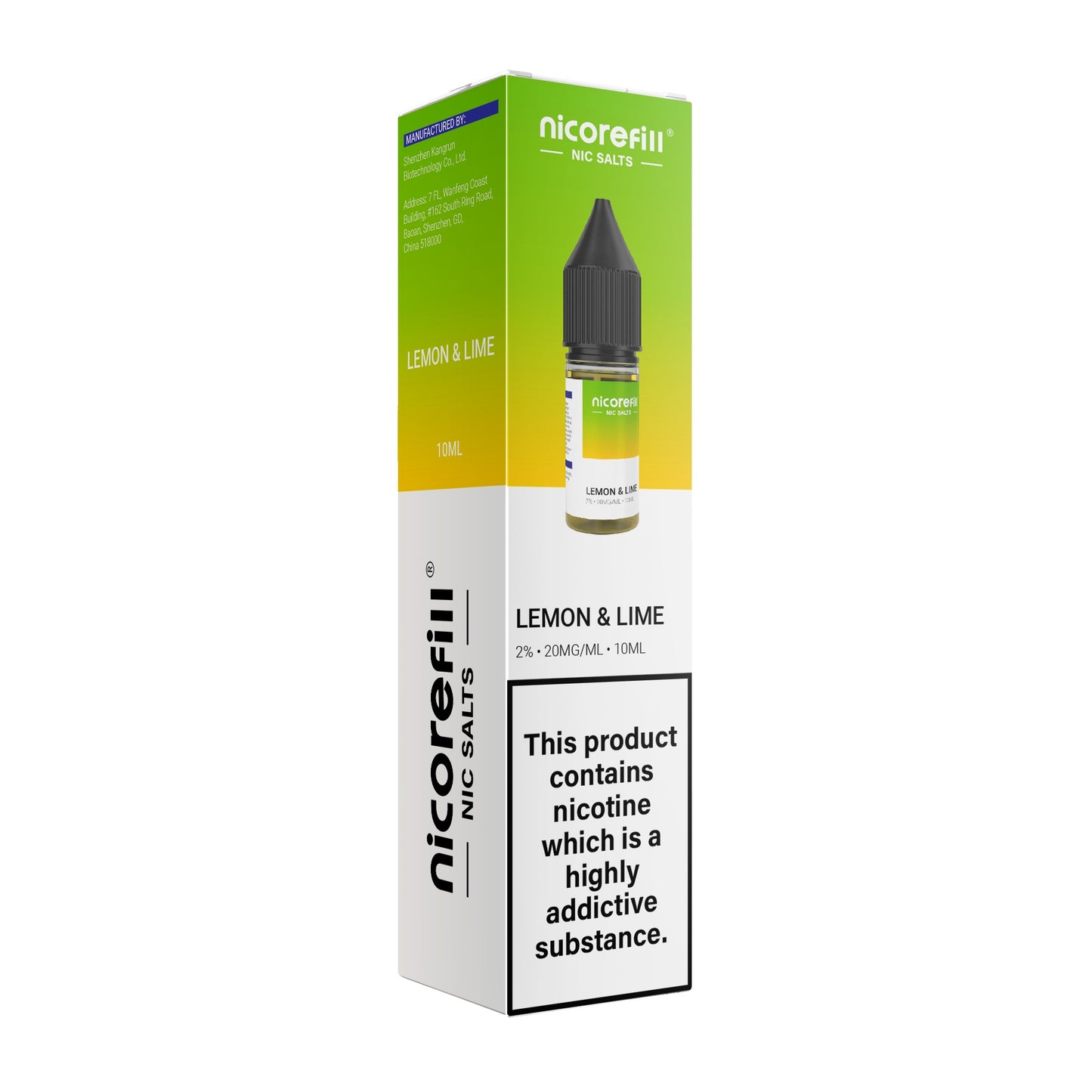 Nicorefill Lemon & Lime 10ml Nic Salt (Pack of 10)