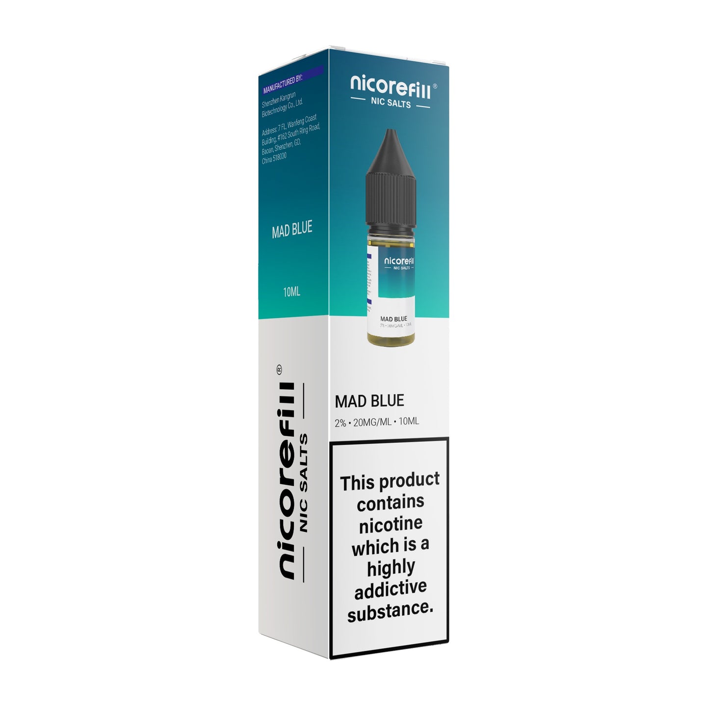 Nicorefill Mad Blue 10ml Nic Salt (Pack of 10)