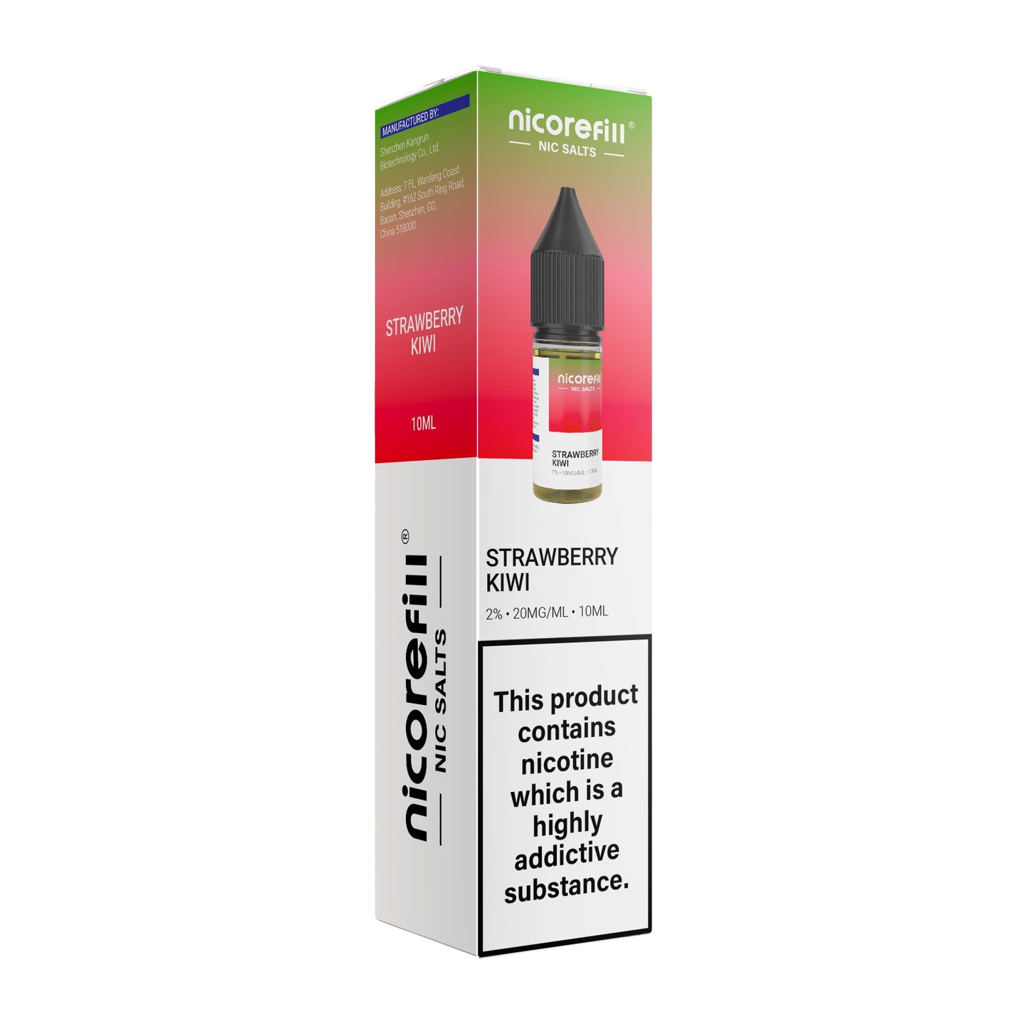 Nicorefill Strawberry Kiwi 10ml Nic Salt (Pack of 10)