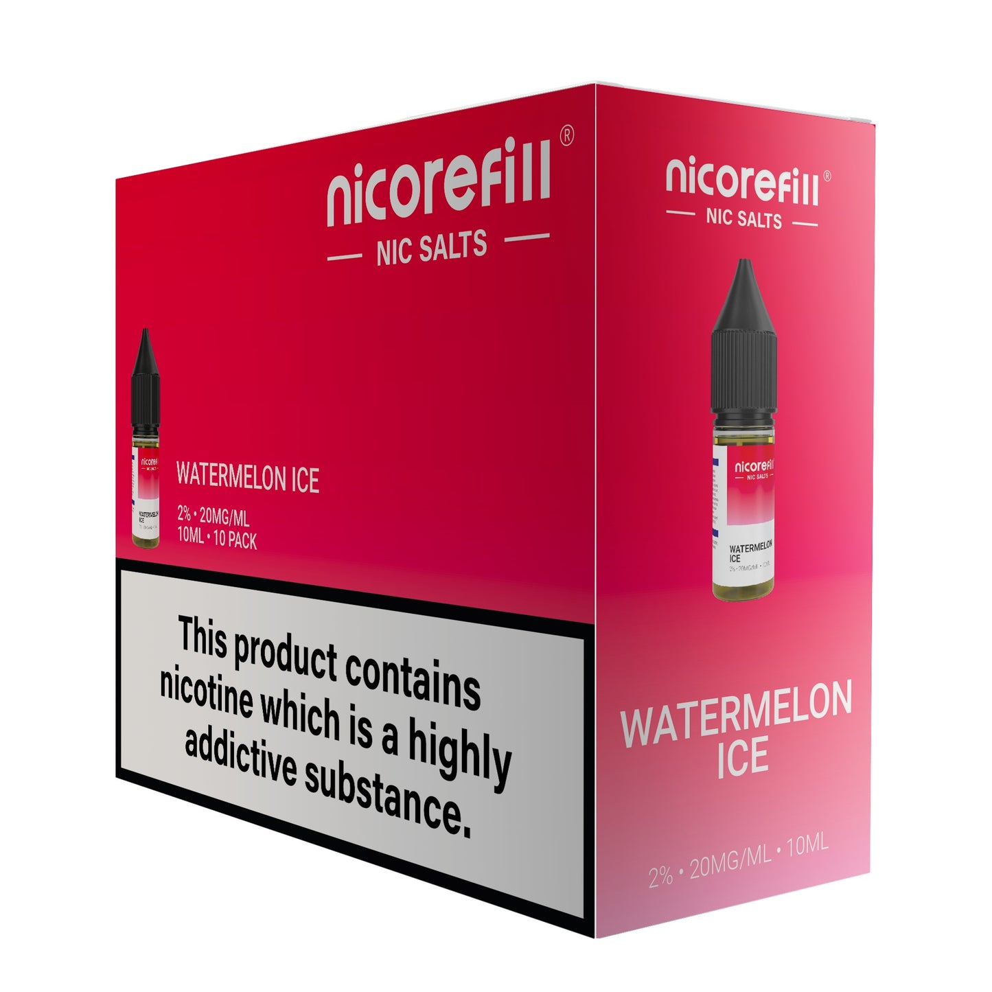 Nicorefill Watermelon Ice 10ml Nic Salt (Pack of 10)
