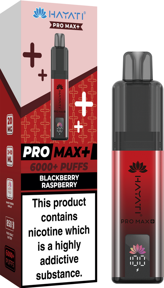 Hayati Pro Max+ 6000 - Blackberry Raspberry 20mg (Pack of 5)
