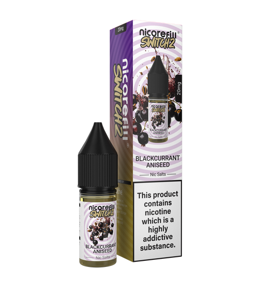 Switch2 Blackcurrant Aniseed 10ml Nic Salt (Pack of 10)