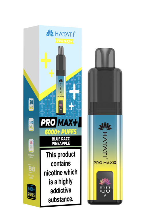 Hayati Pro Max+ 6000 - Blue Razz Pineapple 20mg (Pack of 5)