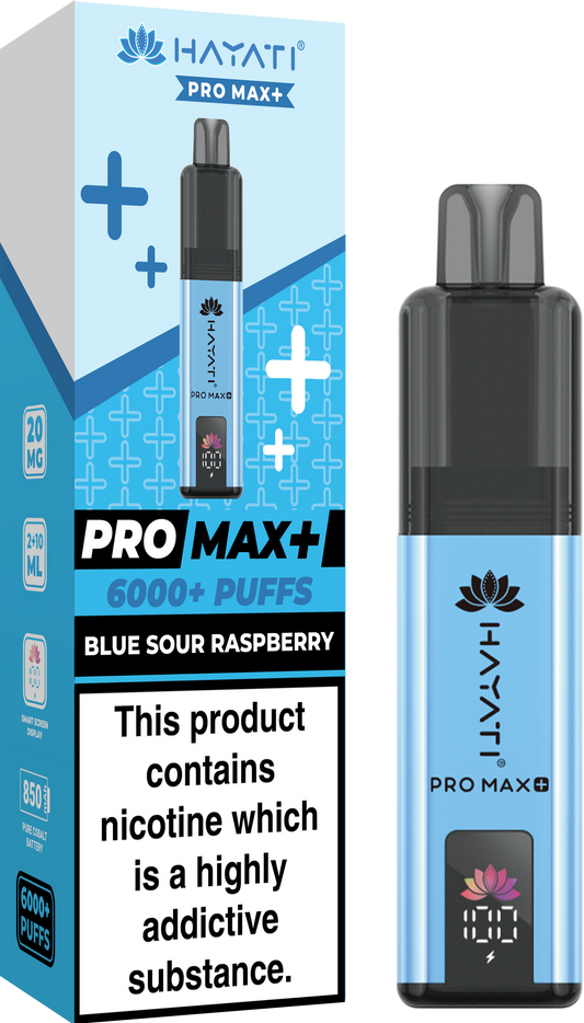 Hayati Pro Max+ 6000 - Blue Sour Raspberry 20mg (Pack of 5)