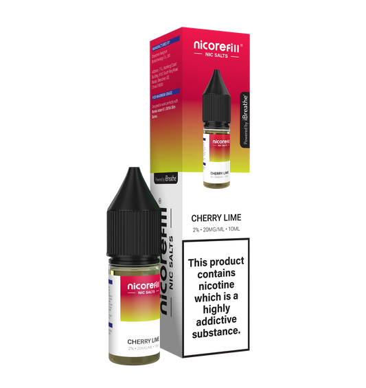 Nicorefill Cherry Lime 10ml Nic Salt (Pack of 10)