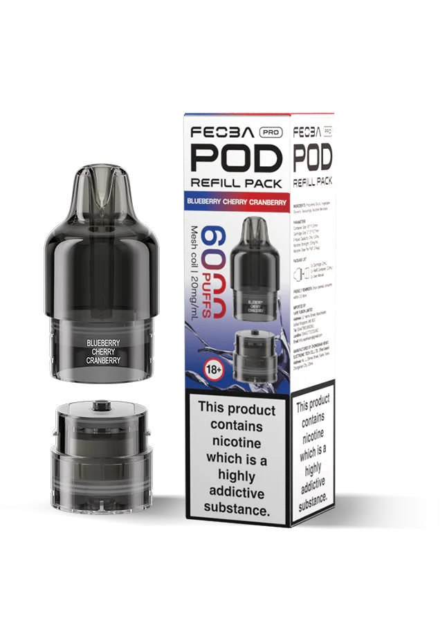 Feoba Pro 6000 Replacement Pod - Blueberry Cherry Cranberry 20mg
