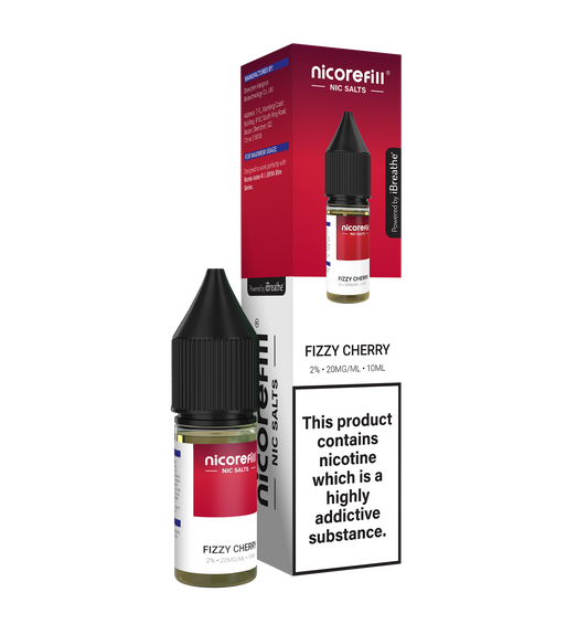 Nicorefill Fizzy Cherry 10ml Nic Salt (Pack of 10)