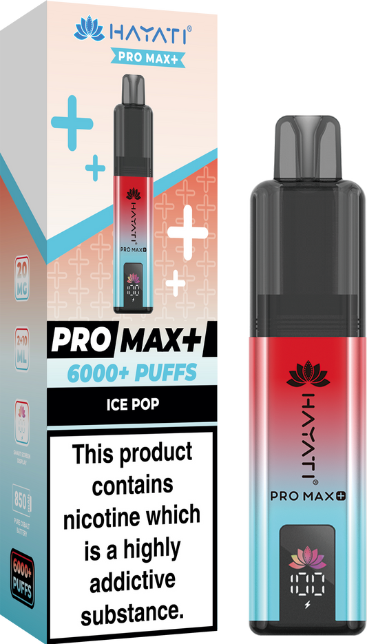 Hayati Pro Max+ 6000 - Ice Pop 20mg (Pack of 5)