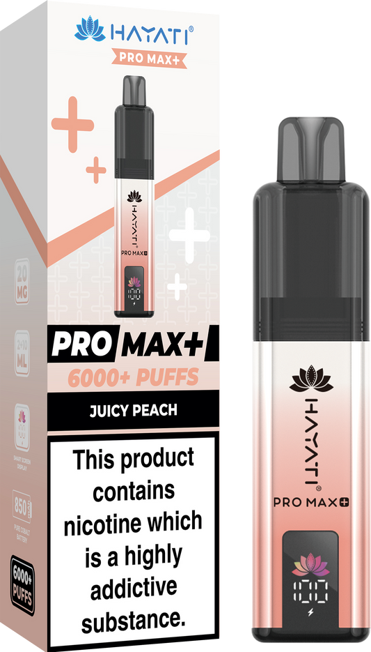 Hayati Pro Max+ 6000 - Juicy Peach 20mg (Pack of 5)