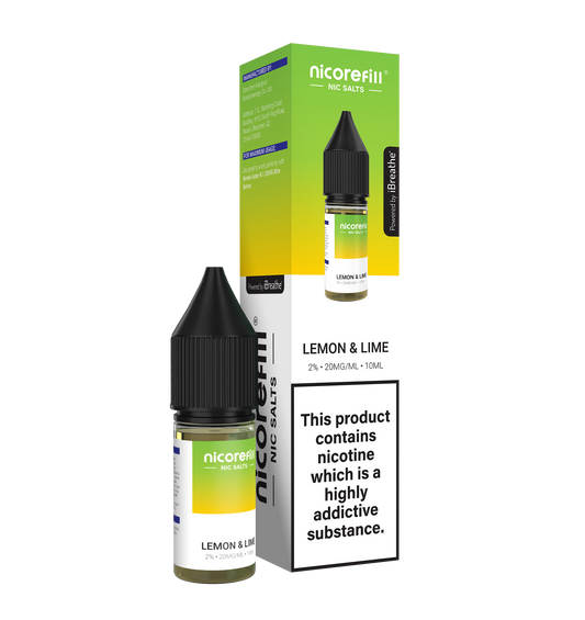 Nicorefill Lemon & Lime 10ml Nic Salt (Pack of 10)