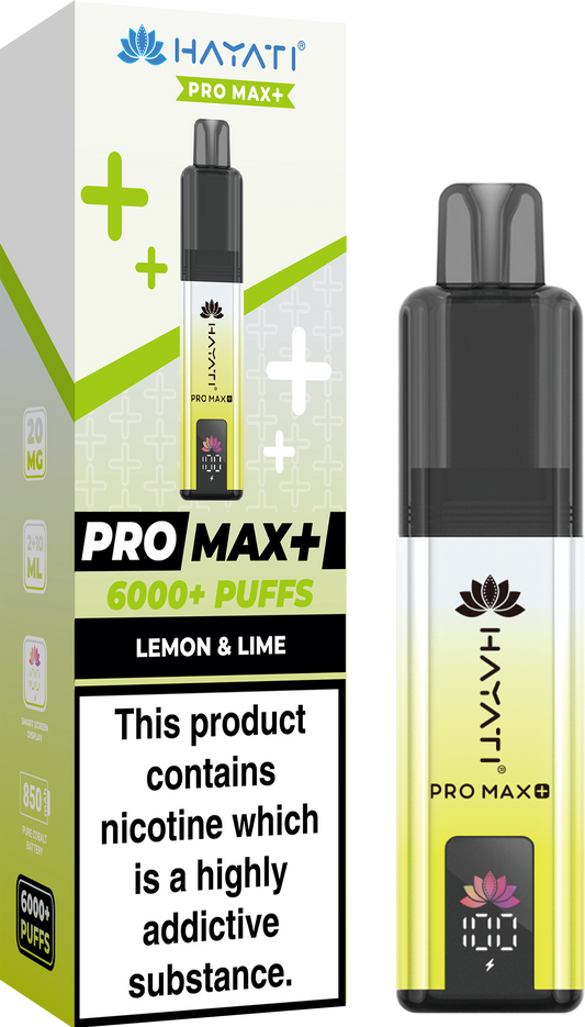 Hayati Pro Max+ 6000 - Lemon & Lime 20mg (Pack of 5)