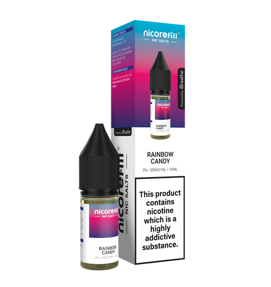 Nicorefill Rainbow Candy 10ml Nic Salt (Pack of 10)