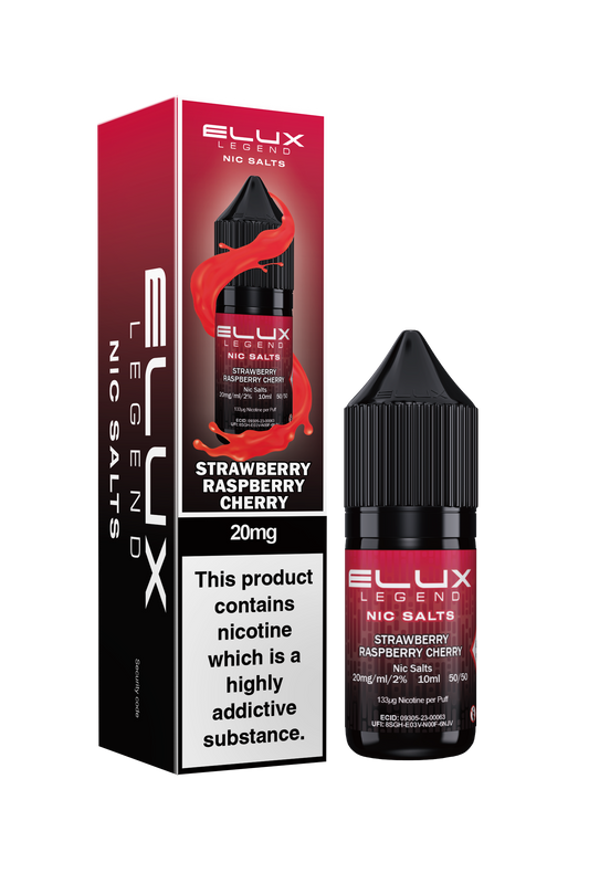 ELUX Legend - Strawberry Raspberry Cherry - 10ml Nic Salts (Pack of 10)