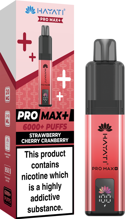 Hayati Pro Max+ 6000 - Strawberry Cherry Cranberry 20mg (Pack of 5)