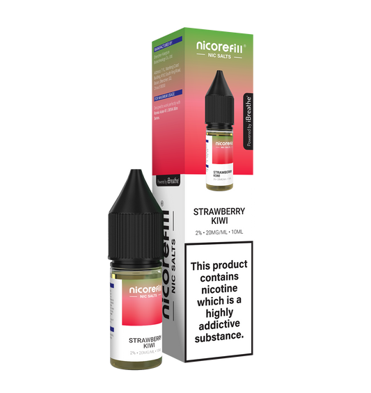 Nicorefill Strawberry Kiwi 10ml Nic Salt (Pack of 10)