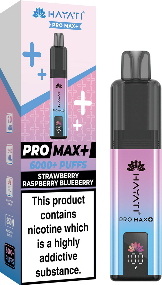 Hayati Pro Max+ 6000 - Strawberry Raspberry Blueberry 20mg (Pack of 5)