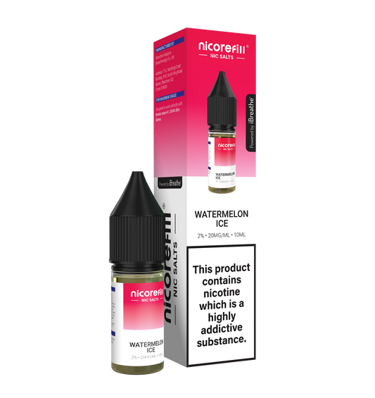 Nicorefill Watermelon Ice 10ml Nic Salt (Pack of 10)
