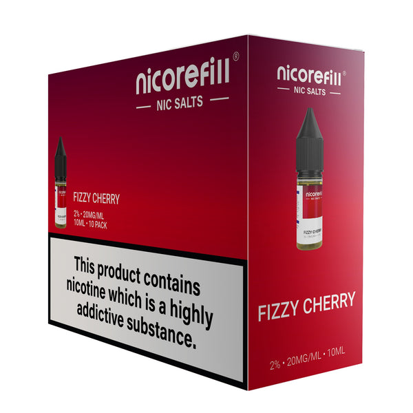 Nicorefill Fizzy Cherry 10ml Nic Salt (Pack of 10)