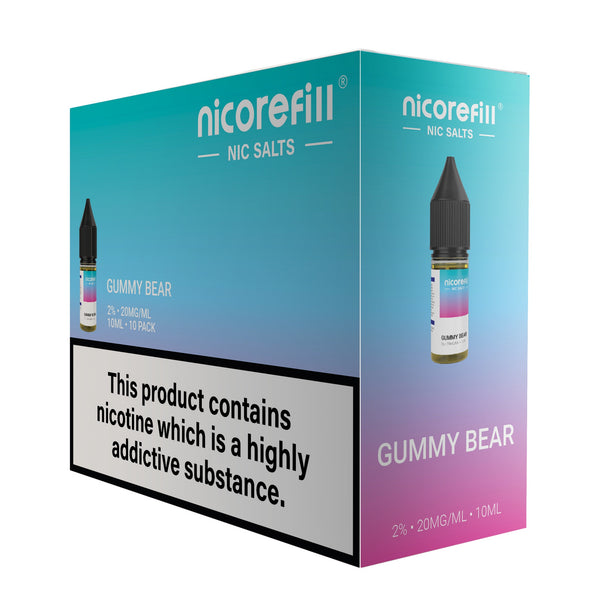 Nicorefill Gummy Bear 10ml Nic Salt (Pack of 10)