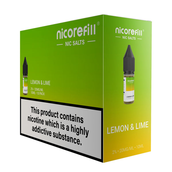 Nicorefill Lemon & Lime 10ml Nic Salt (Pack of 10)