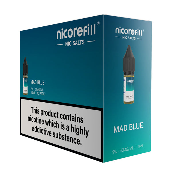 Nicorefill Mad Blue 10ml Nic Salt (Pack of 10)