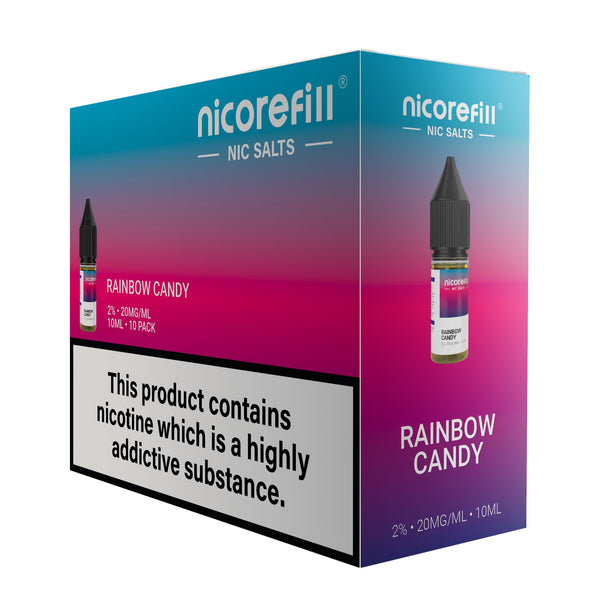 Nicorefill Rainbow Candy 10ml Nic Salt (Pack of 10)