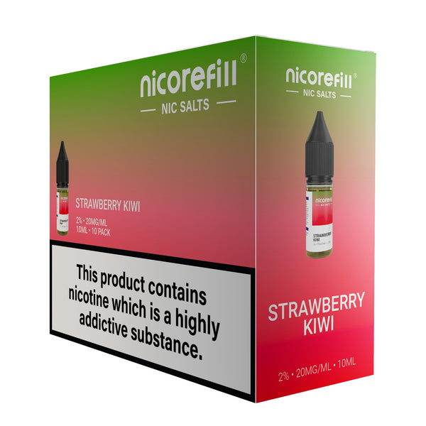 Nicorefill Strawberry Kiwi 10ml Nic Salt (Pack of 10)