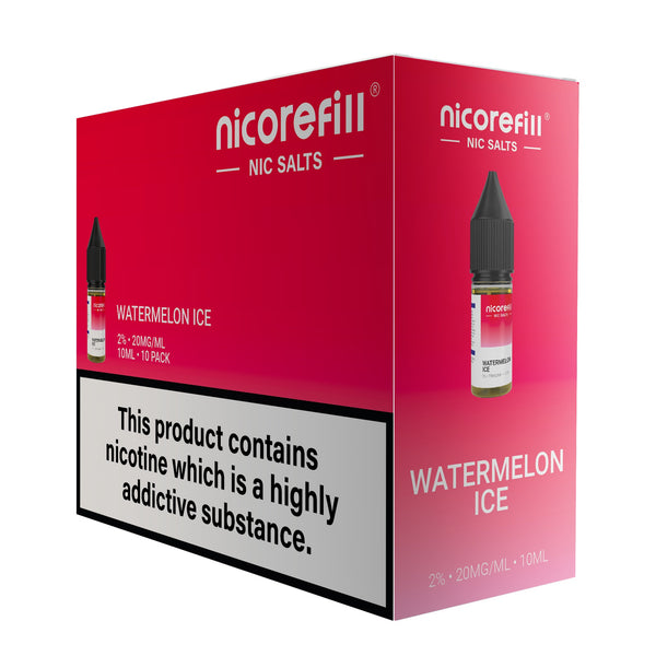 Nicorefill Watermelon Ice 10ml Nic Salt (Pack of 10)